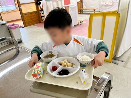 配膳の練習
